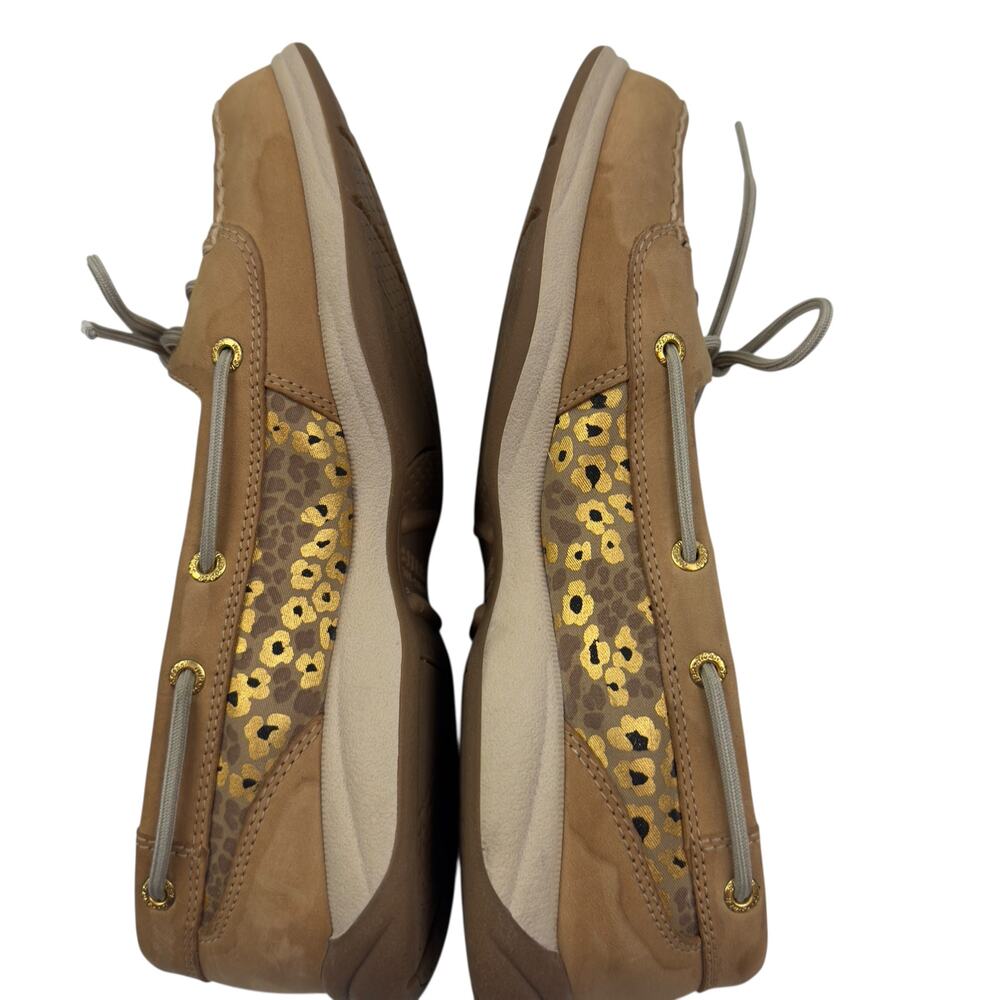 Sperry Top Siders Authentic 2 Eye Leather Animal Leopard Print Shoes Women's 9.5 - Picture 5 of 11